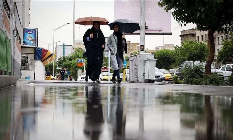 رگبار باران در این شهرها ورود سامانه بارشی